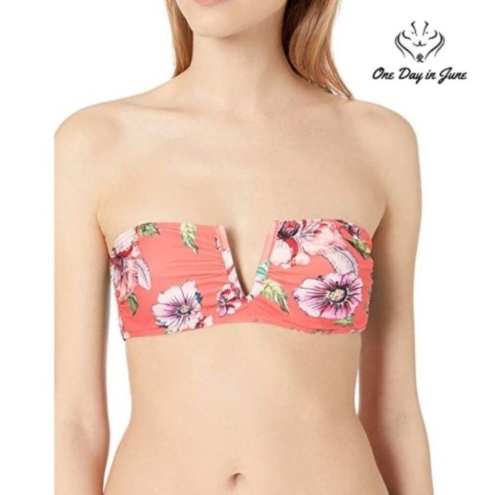 Vicious Young Babes V Wire Bandeau Bikini Top Swimsuit Size M